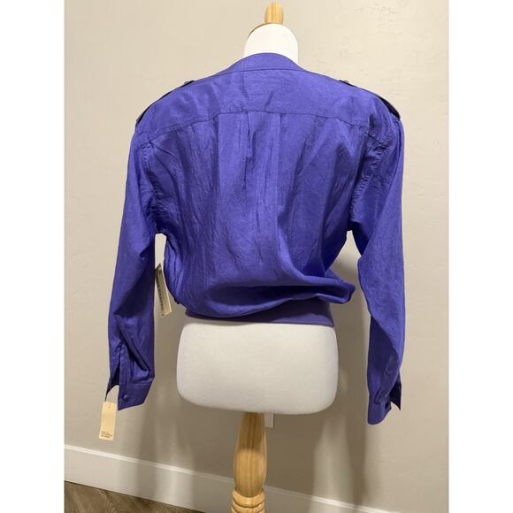 Brand New 90s Vintage Women’s Purple Joan Harper Top WITH Tags - Picture 4 of 14